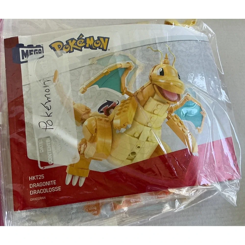Mega Pokemon Dragonite HKT25‎ Building Set Poseable Figure with Manual